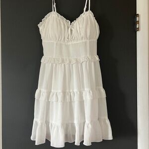 White ruffle dress